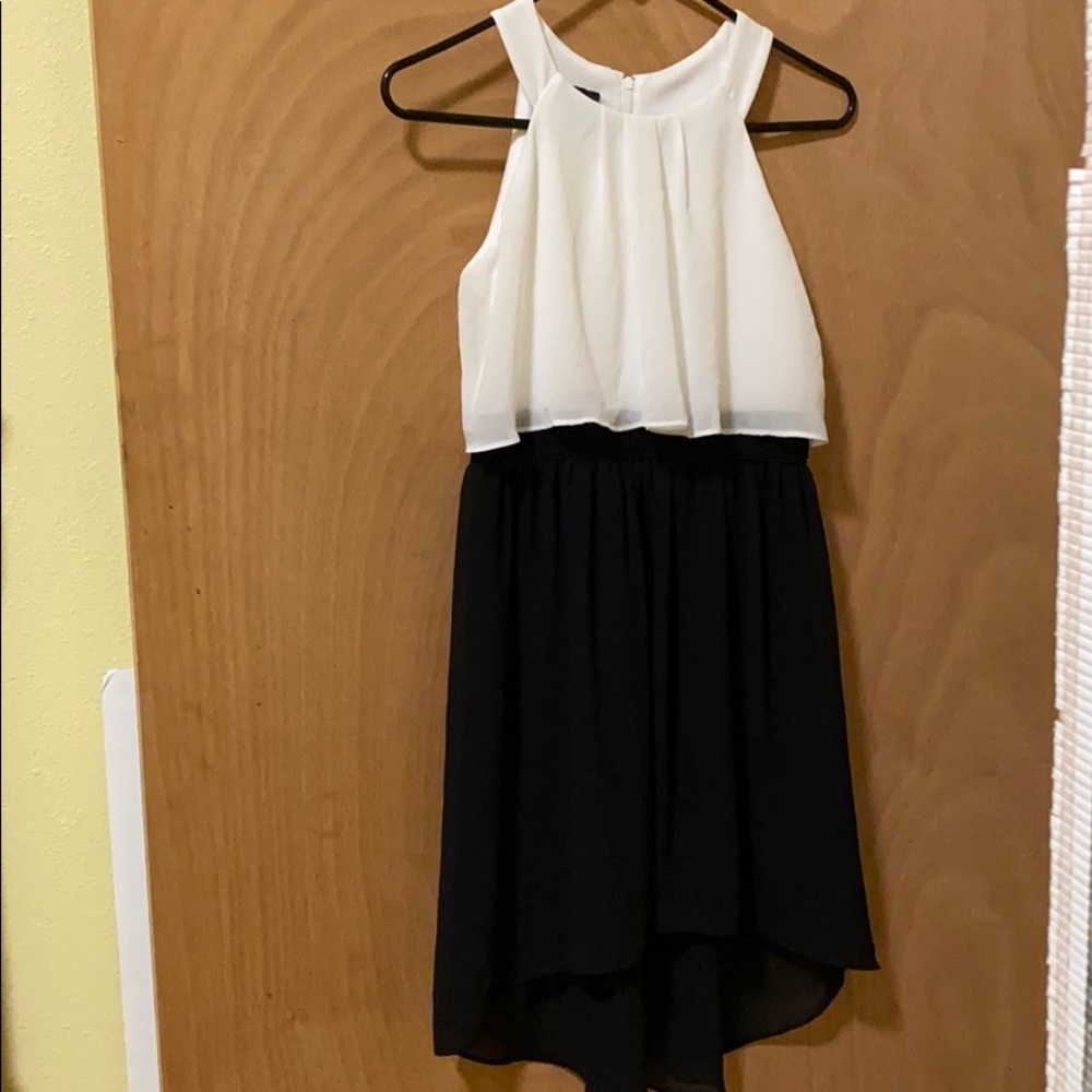 White and Black Dress